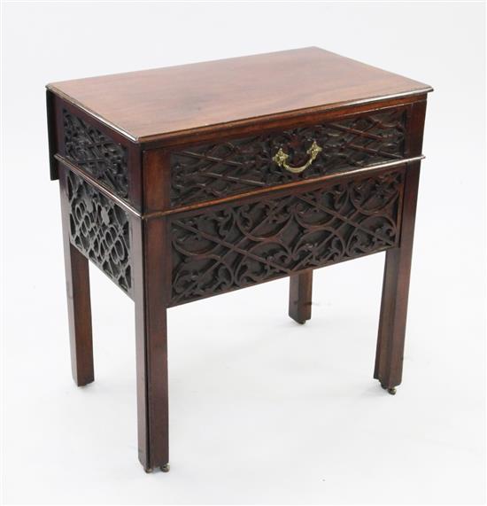 A George III mahogany architects table, W.2ft 3in.